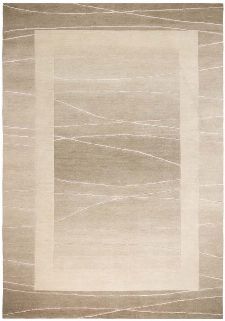 Bild: Original Nepal Bordürenteppich Linea (Beige; 200 x 300 cm)