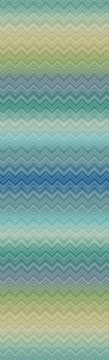 Bild: Missoni Home Panel Zig Zag Sfumato M1B20090 (Bunt/Grün)