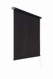Bild: Lichtundurchlaessiges Seitenzugrollo (Schwarz; 180 x 60 cm)