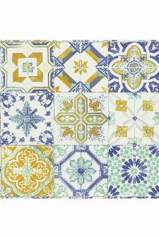 Bild: Caselio Tapete Fliesen MATERIAL CARREAUX  MATE69622060 (Blau)