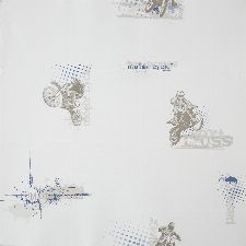 Bild: ONLY BOYS - Tapete OLB64816059: Motorcross (Blau)