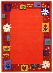 Bild: Kinderteppich Blumen Kindergarten MH-3657 (Orange; 120 x 180 cm)