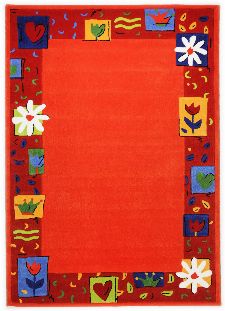 Bild: Kinderteppich Blumen Kindergarten MH-3657 (Orange; 160 x 230 cm)