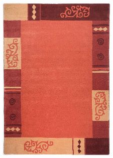 Bild: Schurwollteppich Ambadi Bordüre (Terracotta; 70 x 140 cm)