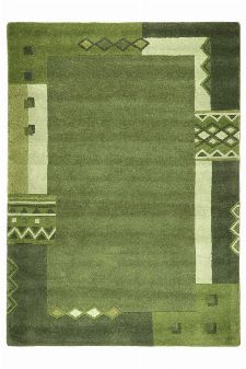 Bild: Schurwollteppich Florida (Grün; 90 x 160 cm)