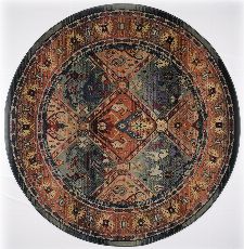 Bild: Teppich Gabiro 13 - rund (Grün; 120 cm rund)