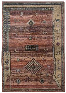 Bild: Teppich Gabiro Des.002 Gabbeh Optik (Terrakotta; 60 x 90 cm)
