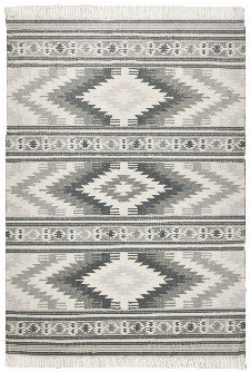 Bild: Ethno Teppich - Kelim Colors I (Grau; 65 x 135 cm)