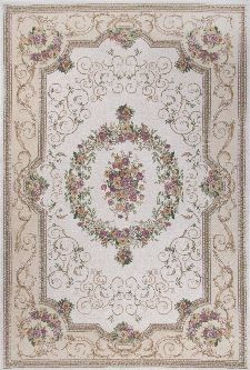 Bild: Klassischer Bordürenteppich Florentina (Beige; 70 x 120 cm)