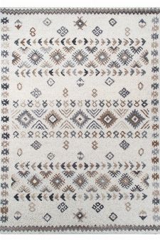 Bild: Royal Berber Teppich - Streifenmuster (Weiß/Beige; 140 x 200 cm)