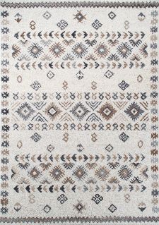 Bild: Royal Berber Teppich - Streifenmuster (Weiß/Beige; 70 x 240 cm)