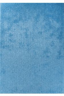 Bild: Hochflor Teppich - Soft Uni (Light Blue; 190 x 190 cm)