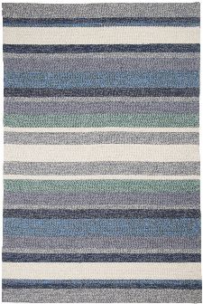 Bild: Gino Falcone Teppich Rosetta - Stripes (Blau; 70 x 140 cm)