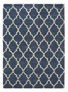 Bild: Sanderson Kurzflorteppich Empire Trellis 45508 - Indigo