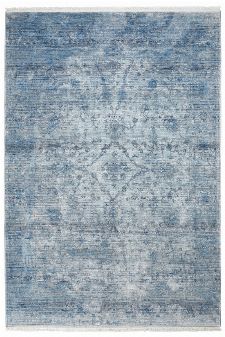Bild: Fransenteppich im Used Look - Pure - Blau