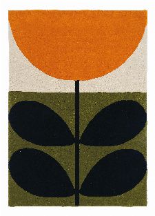 Bild: Orla Kiely Designerteppich Stem Black (Grün; 200 x 280 cm)