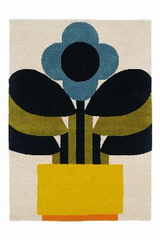 Bild: Orla Kiely Designerteppich Plant Plot (Bunt; 120 x 180 cm)