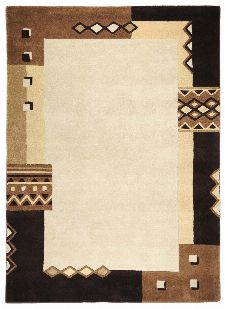 Bild: Schurwollteppich Florida (Braun; 150 x 150 cm)